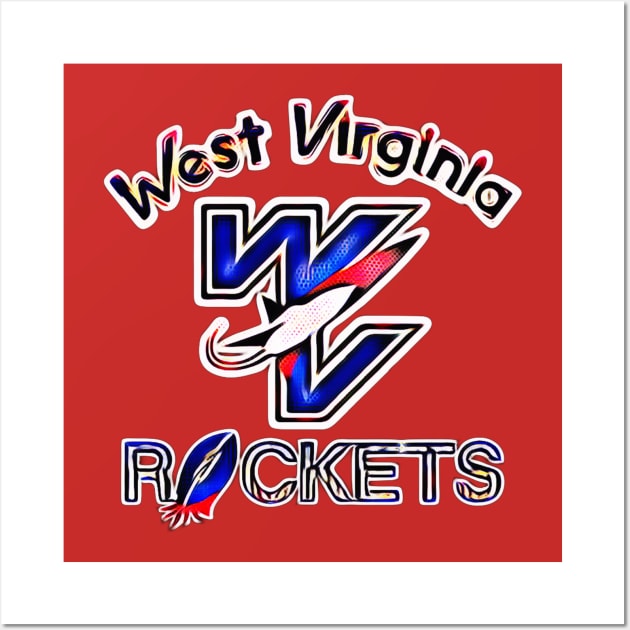 West Virginia Rockets Football Wall Art by Kitta’s Shop